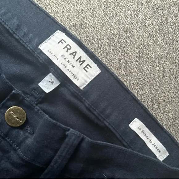 FRAME DENIM Le Skinny de Jeanne Dark Wash Jeans Size 28 - Picture 5 of 7